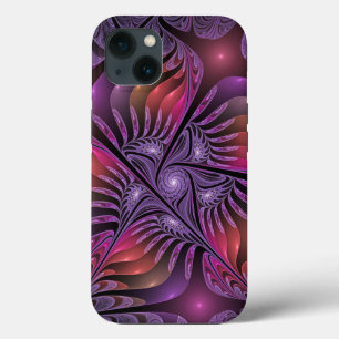 Colourful Fantasy Abstract Trippy Purple Fractal iPhone 13 Case