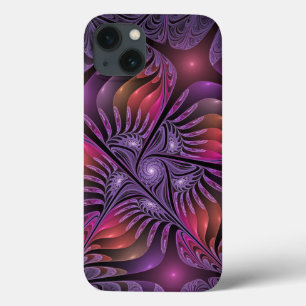 Colourful Fantasy Abstract Trippy Purple Fractal iPhone 13 Case