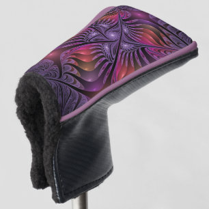 Colourful Fantasy Abstract Trippy Purple Fractal Golf Head Cover
