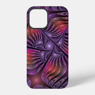 Colourful Fantasy Abstract Trippy Purple Fractal iPhone 12 Case