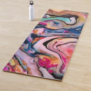 Colourful Fantasy Abstraction Yoga Mat