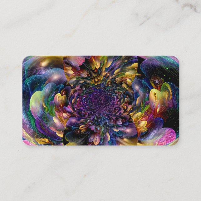 Colourful fantasy business card (Front)