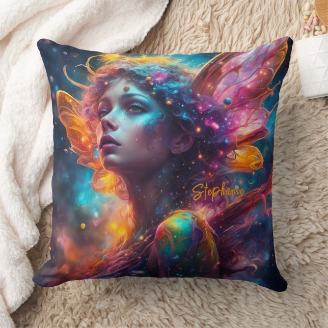 Colourful Fantasy Fairy Cushion (Blanket)