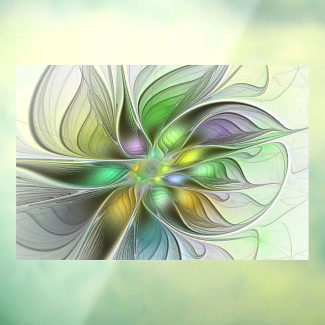 Colourful Fantasy Flower Modern Abstract Fractal (Sheet 3)