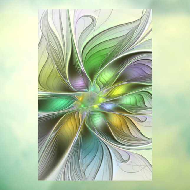 Colourful Fantasy Flower Modern Abstract Fractal (Sheet 3)