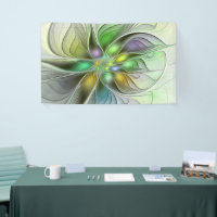 Colourful Fantasy Flower Modern Abstract Fractal