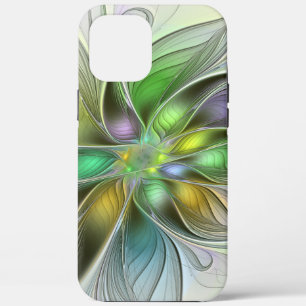 Colourful Fantasy Flower Modern Abstract Fractal iPhone 12 Pro Max Case