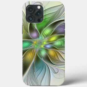 Colourful Fantasy Flower Modern Abstract Fractal iPhone 13 Pro Max Case