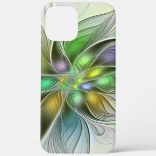 Colourful Fantasy Flower Modern Abstract Fractal iPhone 12 Pro Max Case