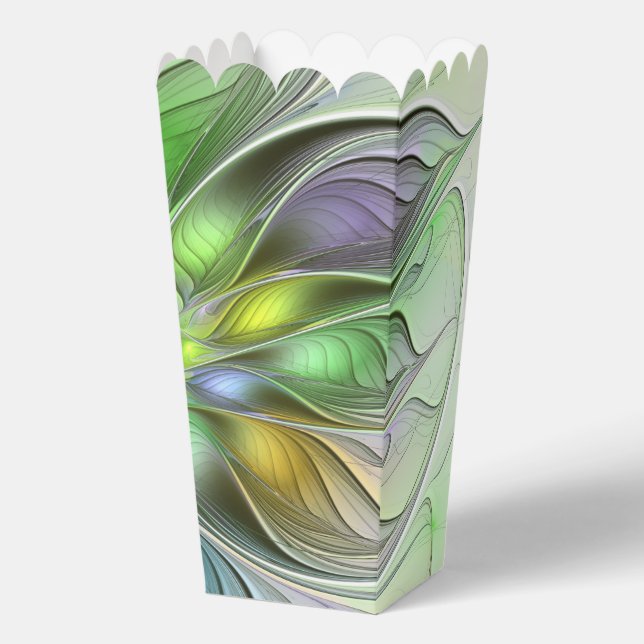 Colourful Fantasy Flower Modern Abstract Fractal Favour Box (Front)