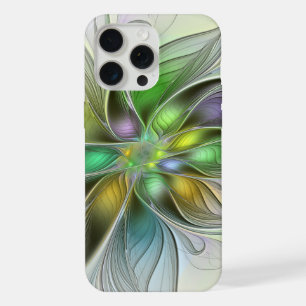 Colourful Fantasy Flower Modern Abstract Fractal iPhone 15 Pro Max Case
