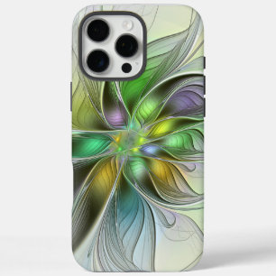 Colourful Fantasy Flower Modern Abstract Fractal iPhone 16 Pro Max Case