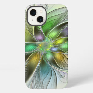 Colourful Fantasy Flower Modern Abstract Fractal iPhone 13 Case