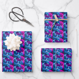 Colourful Fantasy Horse Animal Wrapping Paper Sheet
