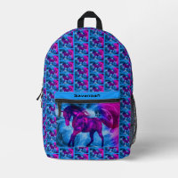 Colourful Fantasy Horse Pattern Personalised