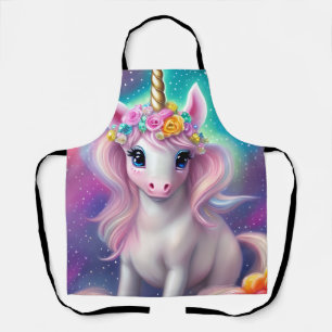 Colourful Fantasy Kawaii Unicorn Apron