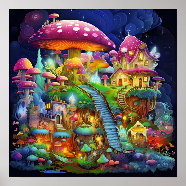 Colourful fantasy land poster (Front)