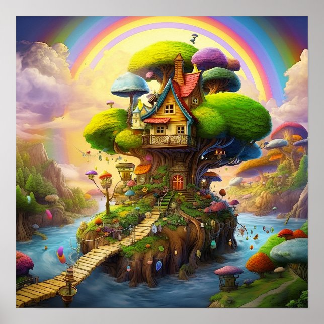 Colourful fantasy land poster (Front)