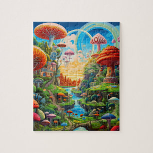 Colourful Fantasy Magic Surreal Land  Jigsaw Puzzle