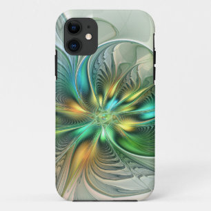 Colourful Fantasy Modern Abstract Flower Fractal Case-Mate iPhone Case