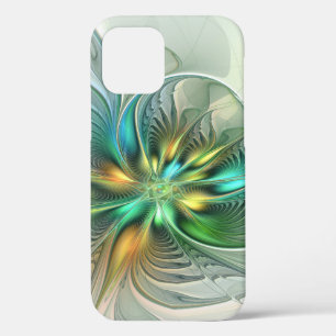 Colourful Fantasy Modern Abstract Flower Fractal iPhone 12 Pro Case