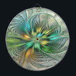 Colourful Fantasy Modern Abstract Flower Fractal Dartboard<br><div class="desc">A colourful and magical fractal art fantasy flower, 
unique and psychedelic.
Design for your decorative unusual floral dartboard and more.</div>