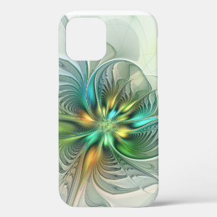 Colourful Fantasy Modern Abstract Flower Fractal iPhone 12 Case