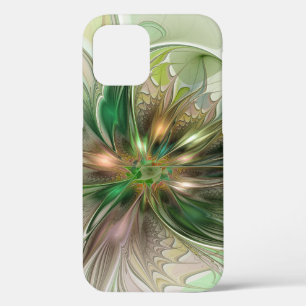 Colourful Fantasy Modern Abstract Fractal Flower iPhone 12 Pro Case