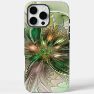 Colourful Fantasy Modern Abstract Fractal Flower iPhone 16 Pro Max Case