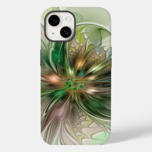 Colourful Fantasy Modern Abstract Fractal Flower Case-Mate iPhone 14 Case