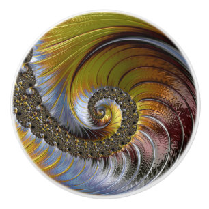 Colourful Fantasy Modern Spiral Ceramic Knob