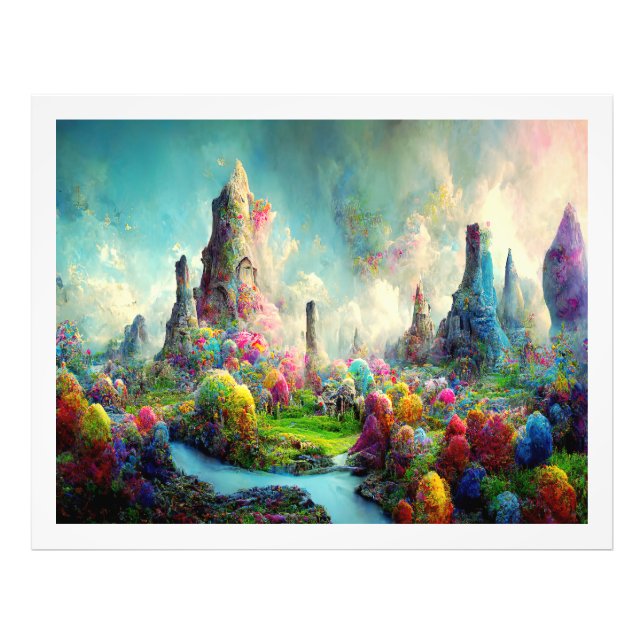 Colourful Fantasy Nature Landscape Photo Print (Front)