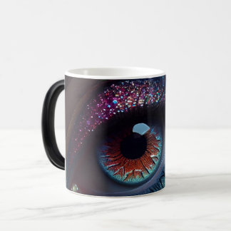 Colourful Fantasy Pretty Glitter Eye Closeup Magic Mug