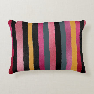 Colourful Farmhouse Stripes Decorative Cushion