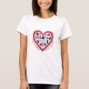 Colourful Father’s Day Heart Design – Perfect Dad T-Shirt