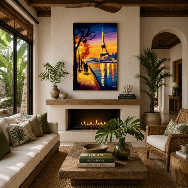 Colourful Fauvist Paris Eiffel Tower Wall Art (Creator Uploaded)