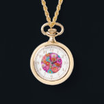 Colourful Faux Embroidered Floral Elegant Womans Watch<br><div class="desc">Colourful Faux Embroidered Floral Elegant Womans Watches features a trendy colourful modern faux embroidery floral in pink,  purple,  orange,  blue,  and yellow. Created by Evco Studio www.zazzle.com/store/evcostudio</div>