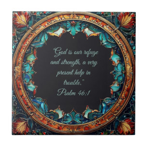 Colourful Faux Glass Customisable Bible Verses  Tile