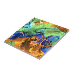Colourful Faux Marble Stone Ceramic Tile