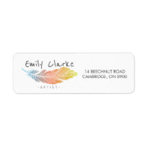 Colourful Feather Personalised