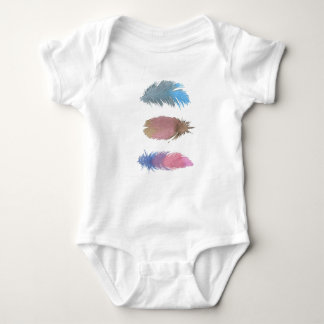 Colourful Feathers baby onsie Baby Bodysuit