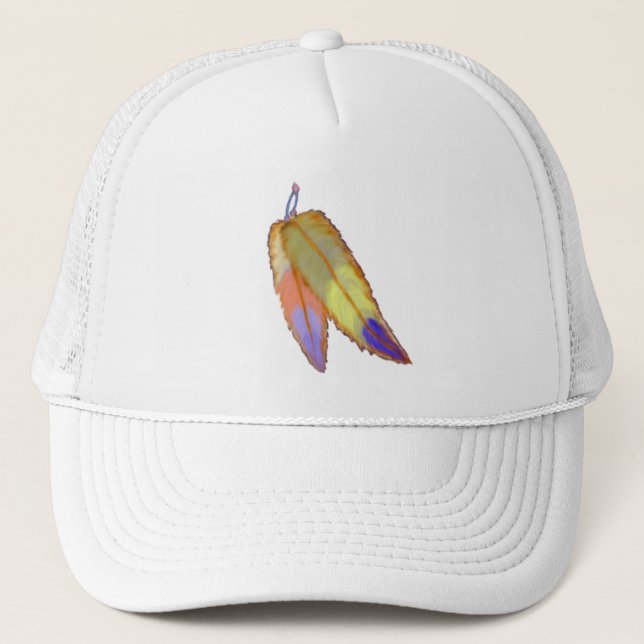 Colourful feathers Hat (Front)