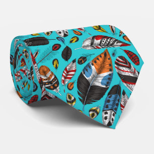 Colourful feathers tie