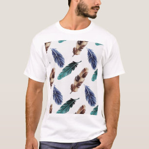 Colourful Feathers Tribal Texture T-Shirt