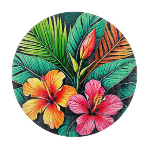 Colourful Feelings: Abstract Face Cutting Board