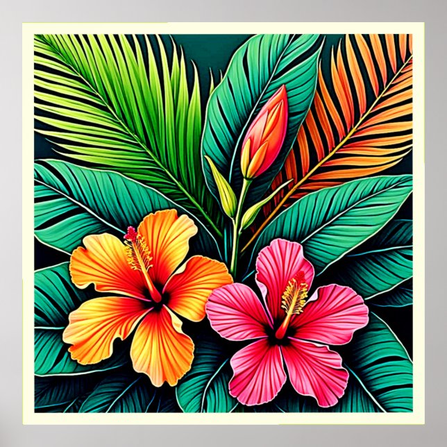 Colourful Feelings: Abstract Face Poster (Front)