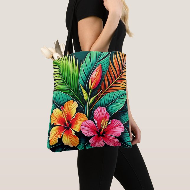 Colourful Feelings: Abstract Face Tote Bag (Close Up)
