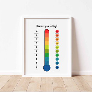 Colourful Feelings thermometer poster