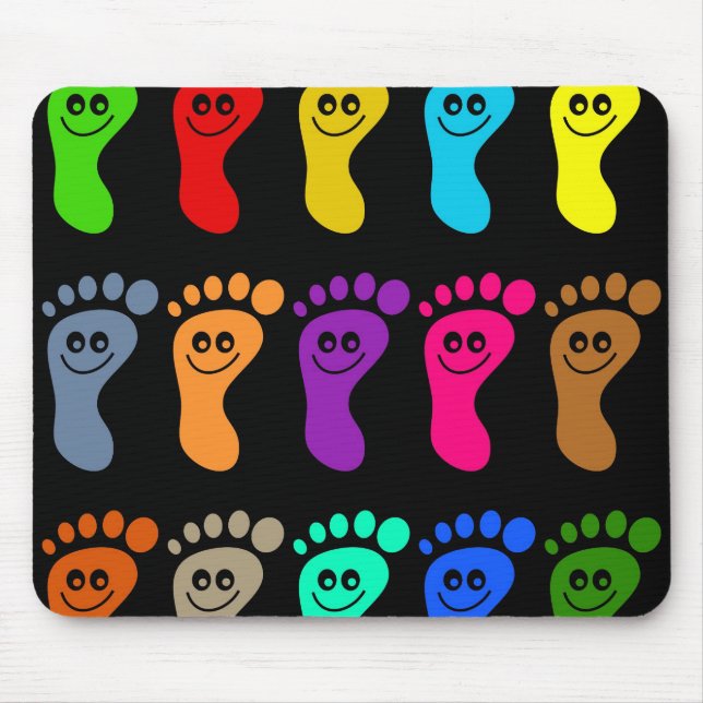 Colourful Feet Mouse Pad (Front)