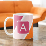 Colourful Feminine Stripes Monogram Colourful Coffee Mug<br><div class="desc">Add a pop of colour and personality to your morning routine with our Colourful Feminine Stripes Monogram Coffee Mug. Designed to brighten your day, this vibrant mug combines chic stripes with a personalised monogram for a touch of individuality. Crafted with high-quality ceramic, this mug boasts durability and style. The colourful...</div>